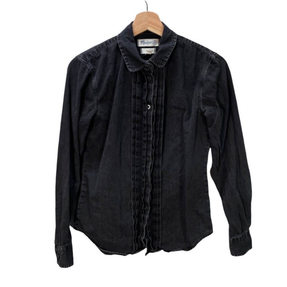 Madewell black chambray button down